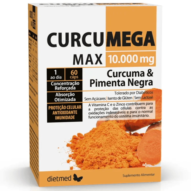 Curcumega Max 10.000mg - 60 Cápsulas Dietmed - Plan de Vita - Vitaminas e Minerais - Health Store