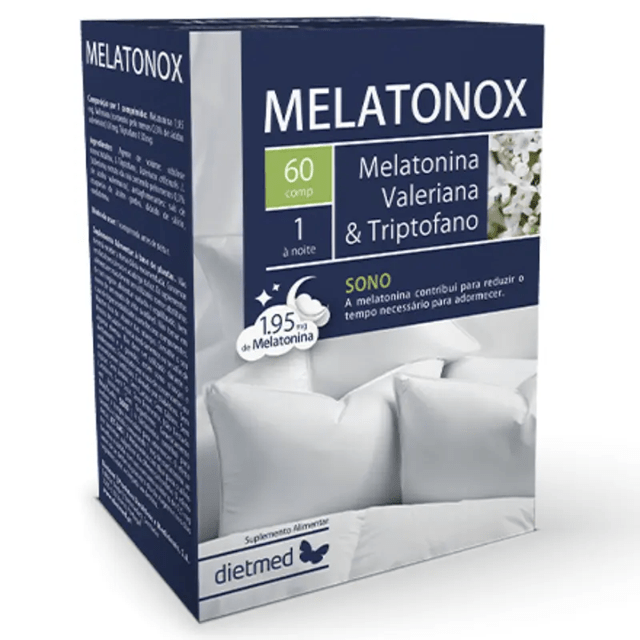 Melatonox - Melatonina + Valeriana + Triptofano - 60 comp. Dietmed - Plan de Vita - Vitaminas e Minerais - Health Store