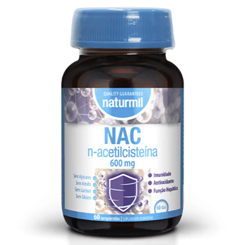 NAC N-Acetilcisteina 600mg, Naturmil - Plan de Vita - Vitaminas e Minerais - Health Store