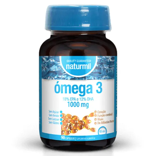 Ómega 3 1000mg, 18% EPA e 12% DHA, 90 cáps. Naturmil - Plan de Vita - Vitaminas e Minerais - Health Store